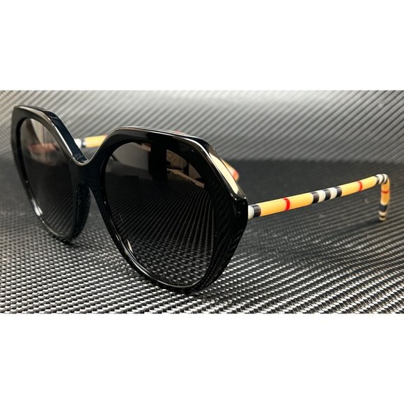 Burberry 55mm Womens Black Sunglasses New